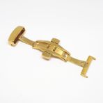Saat Deri Kordon Klipsi Kelebek Kilit Sarı Gold - Toka Ölçü 22Mm