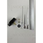Saat Makinesi, Akar Sessiz Duvar Saati Mekanizması, 22 Mm Şaft, Akrep-yelkovan-saniye- Askılı Gümüş/silver