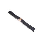 SAATÇİ HAMZA Uyumlu Emporio Armani Ar5905 23mm Siyah Silikon Kaplama Çelik Kordon