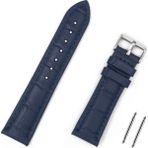 Saatse 20mm Lacivert Kroko Deri Saat Kordonu Kayış - 20 mm