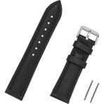 Saatse 22mm Siyah Floter Deri Saat Kordonu - 22 mm