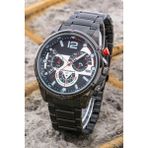 Saattino Çelik Kordon Erkek Kol Saati Yeni Sezon Detay Kadran Analog Model ST-304209 - Siyah