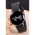 Saattino Unisex Gümüş Renk Dijital LED Ekran Silikon Kordonlu Kol Saati ST-304005 - Füme