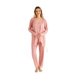 Sabahlıklı Dantel Detaylı Pegasus Kadın Pijama Takımı-Çeyizlik Takım- Geniş Beden Aralığı Pudra XL