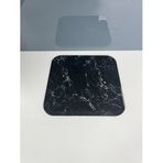Saban 22x22cm - Siyah Mermer, Cam Kesme Tahtası - Sunumluk