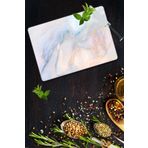 Saban 30x40 cm Ezgi Mermer Görünümlü Dekoratif Cam Kesme Tahtası