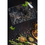 Saban 30x40cm - Yaldızlı Mermer - Cam Kesme Tahtası