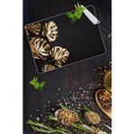 Saban 4 Altın Yaprak 30x40 cm Cam Kesme Tahtası