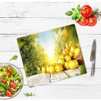 Saban Baba Dekoratif Limon Sepeti 30x40 cm Cam Kesme Tahtası