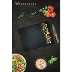 Saban Baharatlıklar 20x30 cm Cam Kesme Tahtası