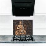 Saban Cam Ocak Koruyucu ve Kesim Tablası Sarı 60 x 52 cm 2 Parça 4'lü Ocaklar
