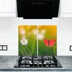 Saban Model 349 2'li 30x52 cm Cam Ocak Koruyucu Cam Kesme Tahtası