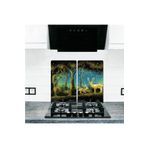 Saban Model 380 2'li 30x52 cm Cam Ocak Koruyucu Cam Kesme Tahtası