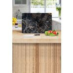 Saban Yaldızlı Mermer Görünümlü 20x30 cm Cam Kesme Tahtası