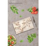 Saban Yapay Güller 20x30 cm Cam Kesme Tahtası