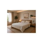 Sabia Daily %100 Pamuk Müslin Pike 4 Kat Çift Kişilik Pike & Yatak Örtüsü 230x250 cm - Düz