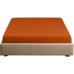 Sabia Soft Touch %100 Pamuk 62 Tel – 120X200 +37 cm Yüksekliğe Kadar Uygun Tek Kişilik Lastikli Çarşaf Kiremit - 120 x 200 cm