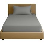Sabia Soft Touch %100 Pamuk 62 Tel – 90X190 +30 cm Tek Kişilik Lastikli Çarşaf Seti Gri - 90 x 190 cm