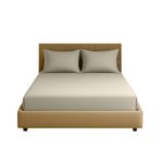 Sabia%100 Pamuk 62 Tel 155 TC – 180x200 +37 cm Yüksekliğe Uygun Battal Boy Lastikli Çarşaf Seti (Taş)