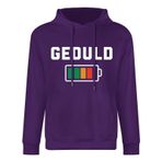 Sabır baskılı kapüşonlu sweatshirt – Komik sözler yazılı kapüşonlu kazak, rahat üst giyim, Koyu Eflatun, 4XL