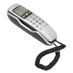 Sabit Kablolu Telefonlar, Kablolu Duvar Telefonu LCD Ekranlı Eski Duvar Tipi Telefonlar, Gelen Çağrı Belleği, Büyük Düğme, Yaşlılar için Sabit Telefonlar, Kablolu Ev Telefonu(Gümüş)