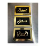 Sabret Şükret Dua Et 3'Lü Tablo Seti Duvar Süsü 20X13