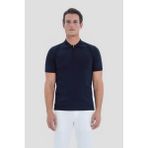 Sabri Özel Erkek Siyah Normal Kesim Regular Fit Viskon Dokulu Triko Polo Yaka Tişört - XL