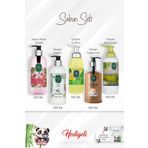 Sabun Paket Artisan Cappucino, Çeşme Limonu, Japon Kiraz Çiçeği, Beyaz Sabun, Zeytinyağlı ve Rosie