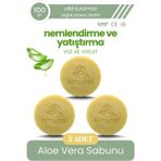 Sabunal Aloe Vera Sabunu - Nemlendirici ve Yatıştırıcı Bitkisel Sabun 3 Adet