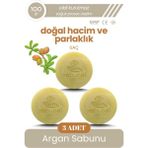Sabunal Argan Yağı Sabunu 3 Adet - Parlak ve Hacimli Saçlar İçin Doğal Sabun