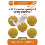 Sabunal Keçi Sütü Sabunu 5 Adet - Cilt Tonu Dengeleyici ve Aydınlatıcı Sabun