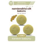 Sabunal Kenevir Sabunu 3 Adet - Nemlendirici Cilt Bakım Sabunu