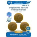 Sabunal Kolajen Sabunu 3 Adet - Hyaluronik Asit ve Kojik Asit İçerikli Anti-Aging Sabun