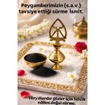 Sabuncu Hacı %100 Saf İsmit Sürme Tozu + Büyük Boy Pirinç Sürmedanlık (İçi Sürme Doludur)