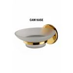 Sabunluk Cam Kaseli Gold Renk