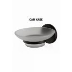 Sabunluk Cam Kaseli Siyah Renk