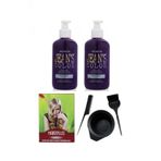 Saç Boyası Ametist 250ml 2ad, Saç Açıcı Ve Fluweel Saç Boya Kabı Seti
