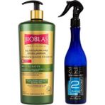 Saç-Dökülmesine Karşı Bitkisel Şampuan 1000ML + Mavi Keratinli Fön Suyu Sıvı Saç Kremi 400 ml