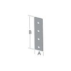 Saç Düz Gönye Lama 1.5cm x 10.5 cm (Seçenekli) - 6 Adet