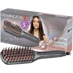 Saç Düzleştirici Keratin Protect 2'si 1 Arada Düzleştirici ve Saç Fırçası, Badem Yağı ile - Standart