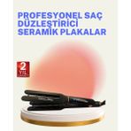 Saç Düzleştirici Seramik Plakalı 230C Hızlı Isınma 360° Kablo - 001-Beyaz