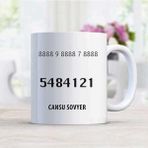 Saç Gürleştir Sayı Sekans Kişiye Özel Kupa Bardak - Açık Yeşil - 199 ml
