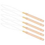 Saç İçin Boncuk Geçirici, Saç Boncuk Aracı Saç Uzatma Araçları Evrensel 5PCS Saç Uzatma Döngü İğne Seti Kaymaz Kayın Kolu Tafting Saç Veya Tüy Için Kanca İğnesi Çekerek