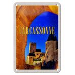 Sac Levha 18 x 12 cm Retro Carcassonne Fransa Orta Çağ - DekoNo7