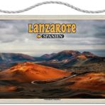 Sac levha kordonlu 18 x 12 cm Lanzarote İspanya Milli Parkı Timanfaya - Blechemma