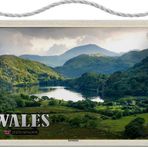 Sac levha kordonlu 18 x 12 cm Wales Snowdonia Milli Parkı - Blechemma