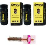 Saç Şekillendirici Pudra Wax No:2 20GR X2 Adet & Yüz7 Profesyonel Saç Fırçası - Kahve