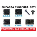 Sac Vidası Rysb Pullu Başlı VİDA SETİ 50 PARÇA