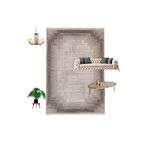 Saçaklı Antibakteriyel Oturma Odası Halısı Ve Salon Halısı (Kahverengi-krem, 80x150)