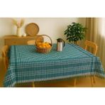 Saçaklı Piti Kareli Masa Örtüsü 150X150 cm – Sofra & Piknik Için Çok Amaçlı Örtü - Yeşil - 150 x 150 cm